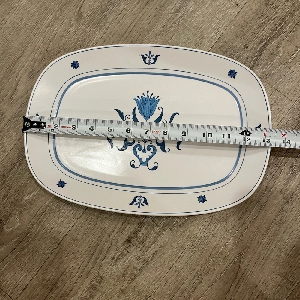 NORITAKE PROGRESSION BLUE HAVEN PLATTER SERVING TRAY Pattern# 9004